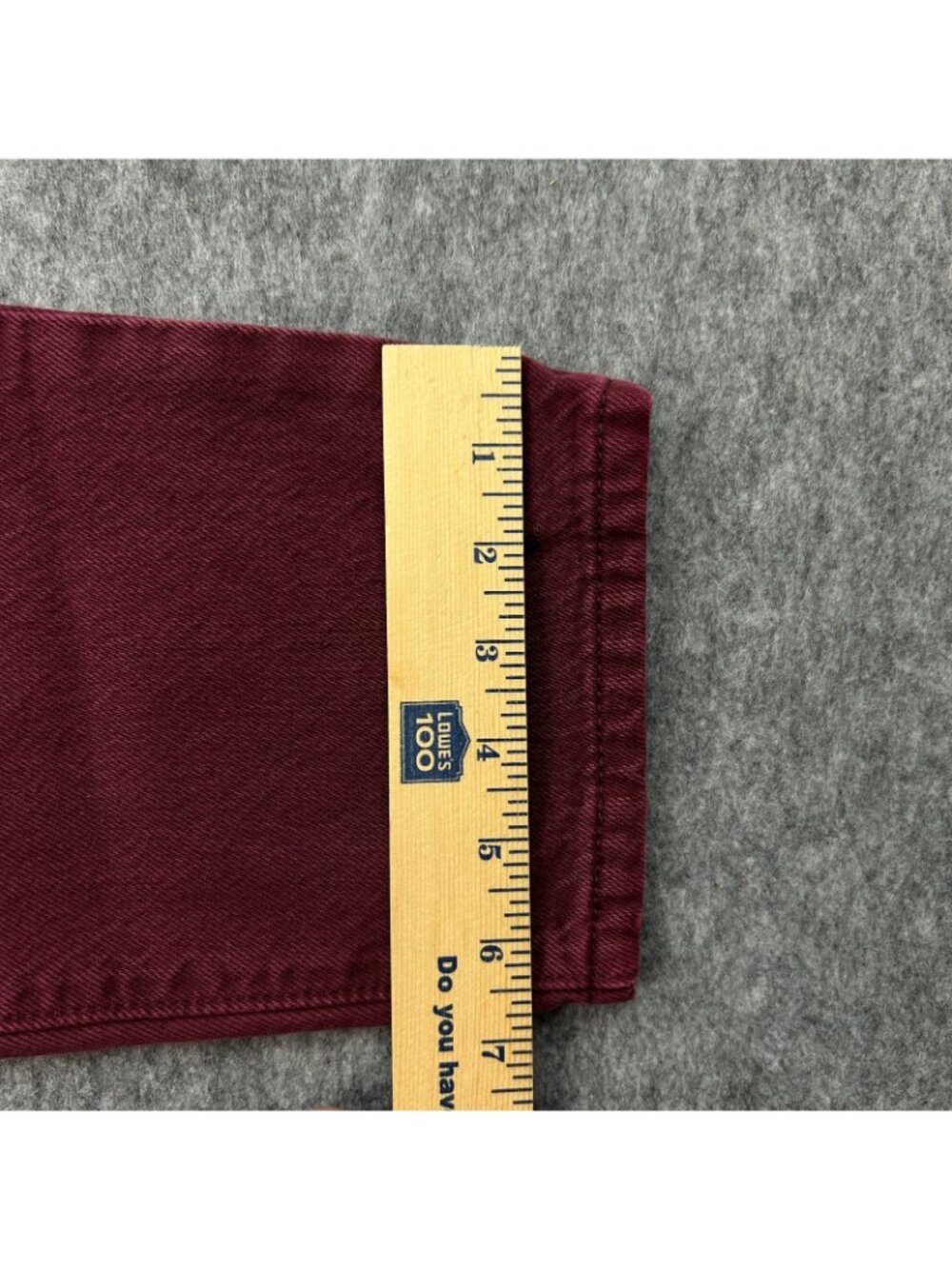 Levi's 501 Original Cropped Jeans Women's Size 28 X 28 Button Fly Big E Wine Red - Picture 14 of 15